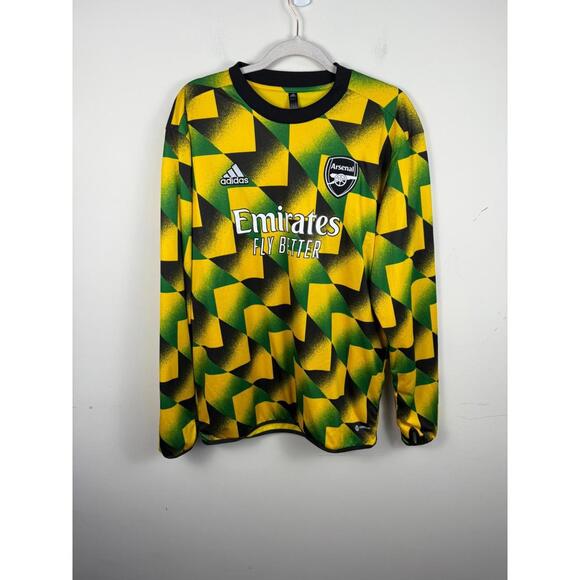 adidas Other - Arsenal Adidas Jamaica 2022 2023 Pre-Match Fleece Lined Jersey Large